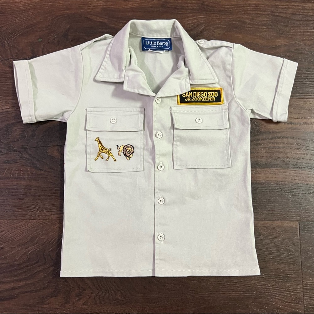 Jr Zookeeper Little Baron San Diego Zoo Shirt Costume Size Child 4